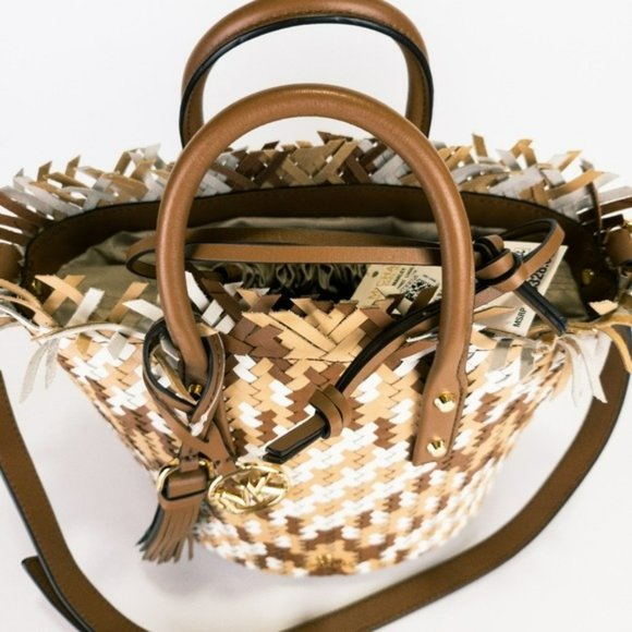 MICHAEL Michael Kors Marley Medium Leather Bucket Messenger Bag - Picture 5 of 7